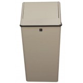 WITT Waste Watchers Standard Swing Top Trash Receptacle - 13 gallon, Almond